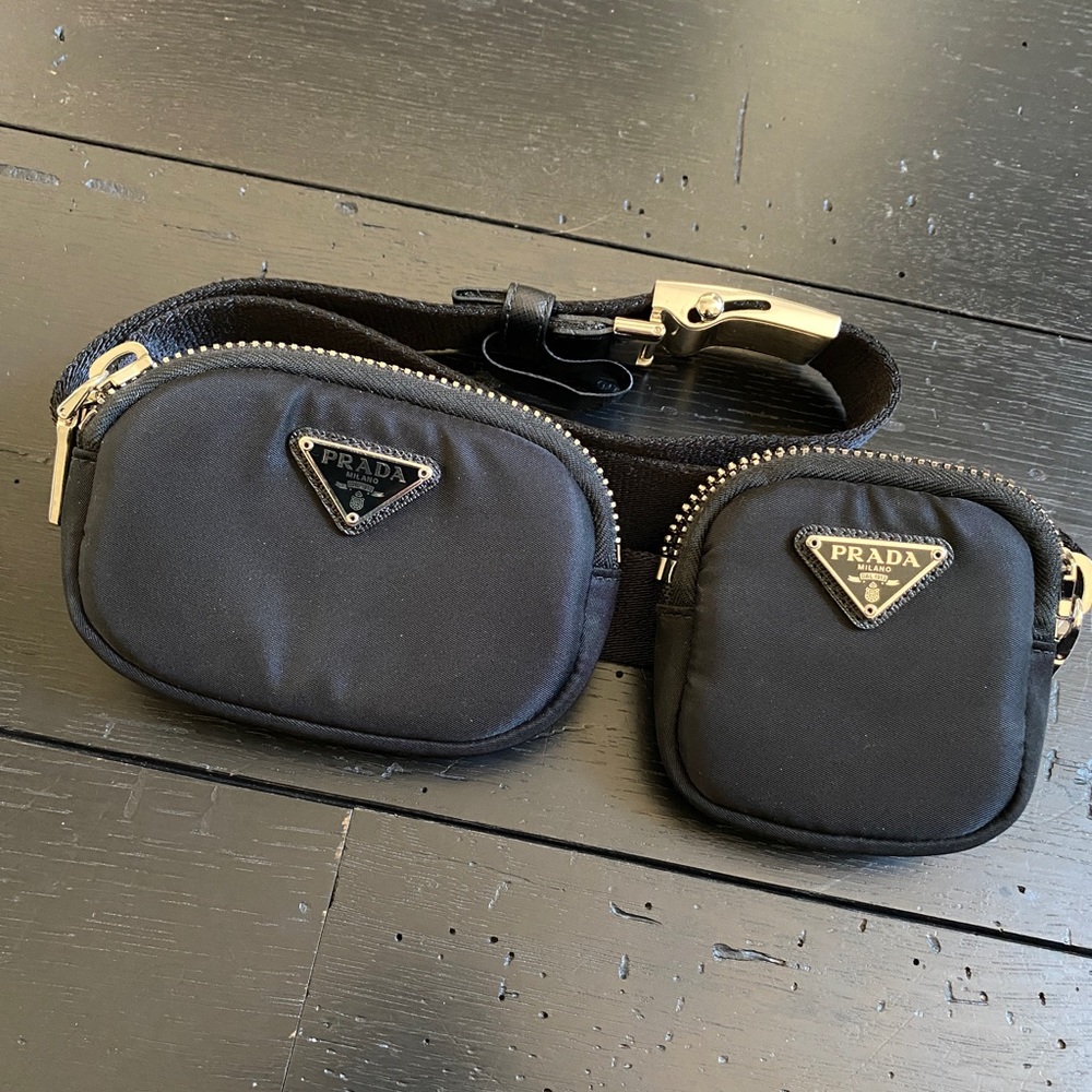 PRADA BELT BAG with 2 Pouches with zippers